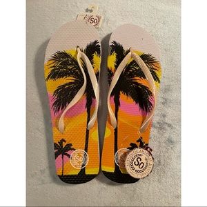 Palm Tree Flip Flops